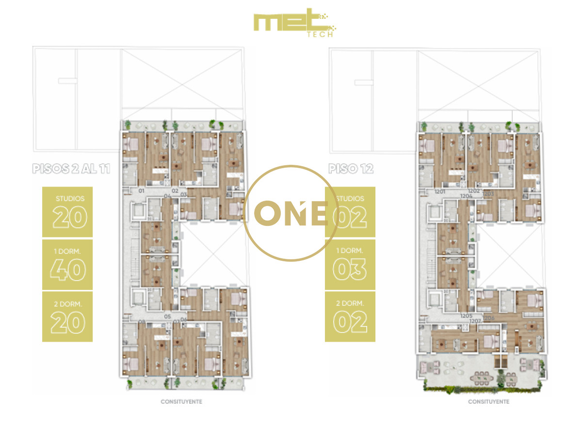 Apartamento ID.1614 - Pre-venta Monoambientes 2 Dormitorios Montevideo Cordon