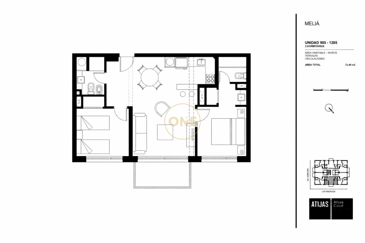 Apartamento ID.2091 - Apartamento 2 dormitorios 1 suite en Península Punta del Este en venta