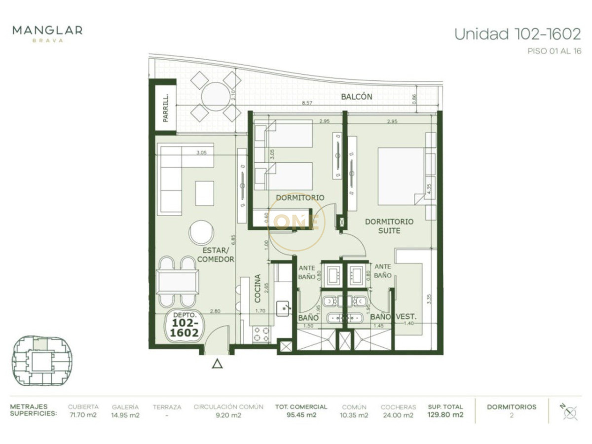 Apartamento ID.2026 - Apartamento a Estrenar 2 dormitorios en Playa Brava Punta del Este en venta 
