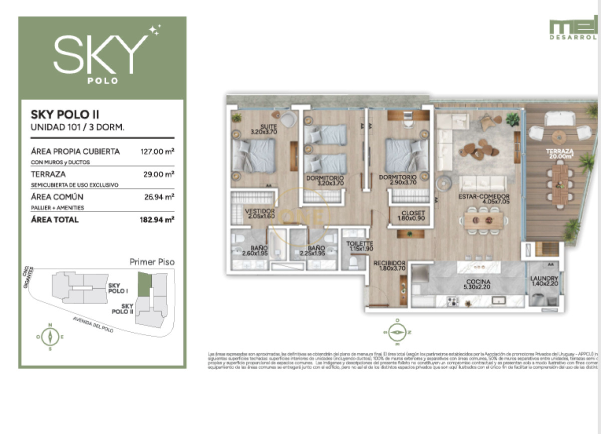 Apartamento ID.1661 - Venta Apartamento 3 Dormitorios Montevideo barrio Privado