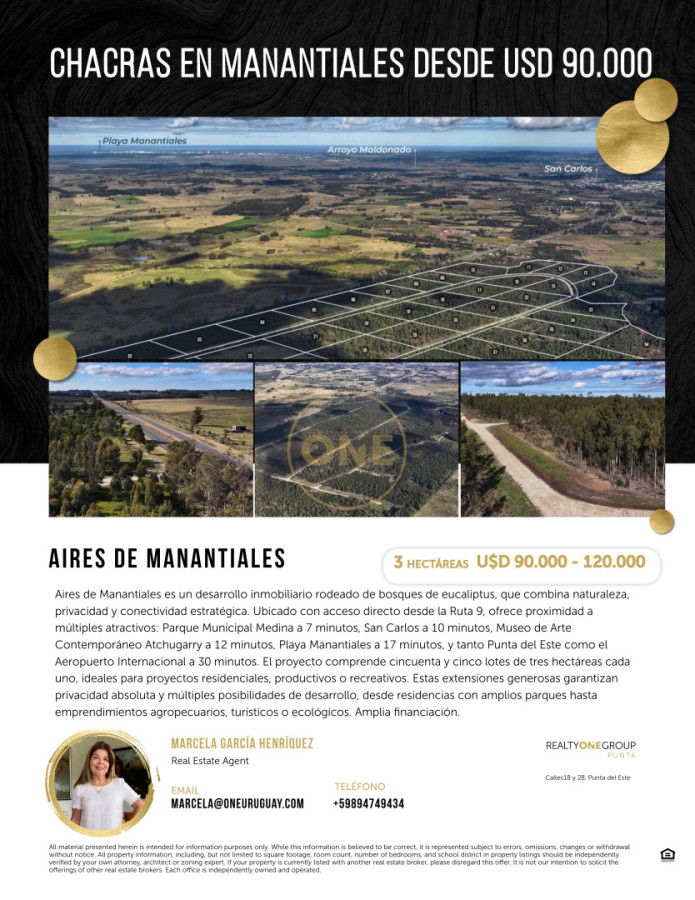 Chacra ID.2099 - AIRES DE MANANTIALES: CHACRAS DE TRES HECTÁREAS CERCA DE TODO