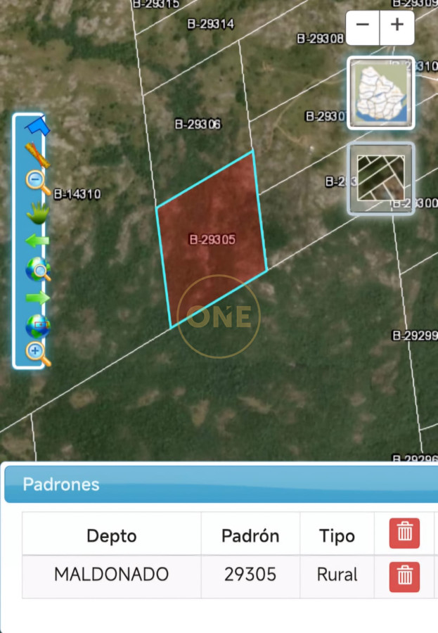 Terreno ID.1993 - Chacras de 5 hectáreas en las sierras de Aiguá. Monte nativo, cañadas, excelentes vista.