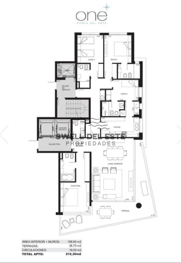 Apartamento ID.120 - Esquinero Alto piso en Torre ONE