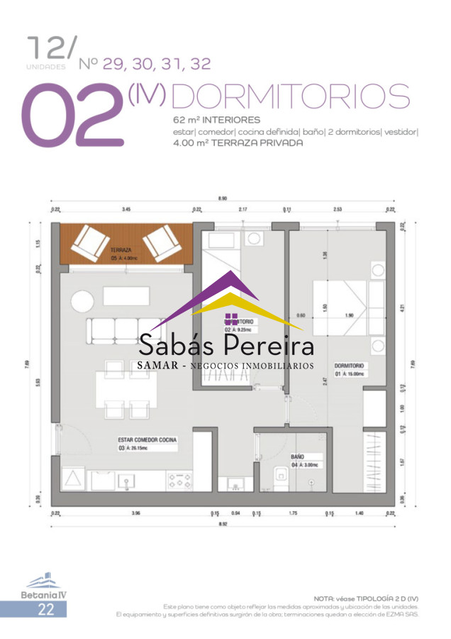 Apartamento ID.41516 - Venta de Apartamentos de 1, 2 y 3 dormitorios en Maldonado