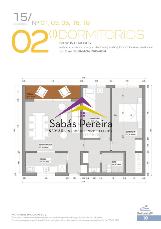 Apartamento ID.41516 - Venta de Apartamentos de 1, 2 y 3 dormitorios en Maldonado