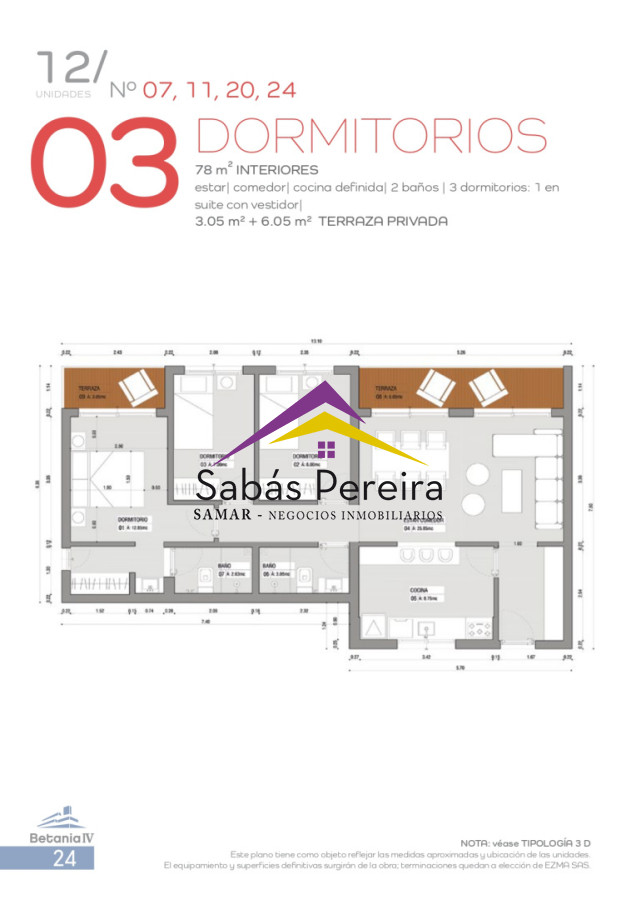 Apartamento ID.41516 - Venta de Apartamentos de 1, 2 y 3 dormitorios en Maldonado