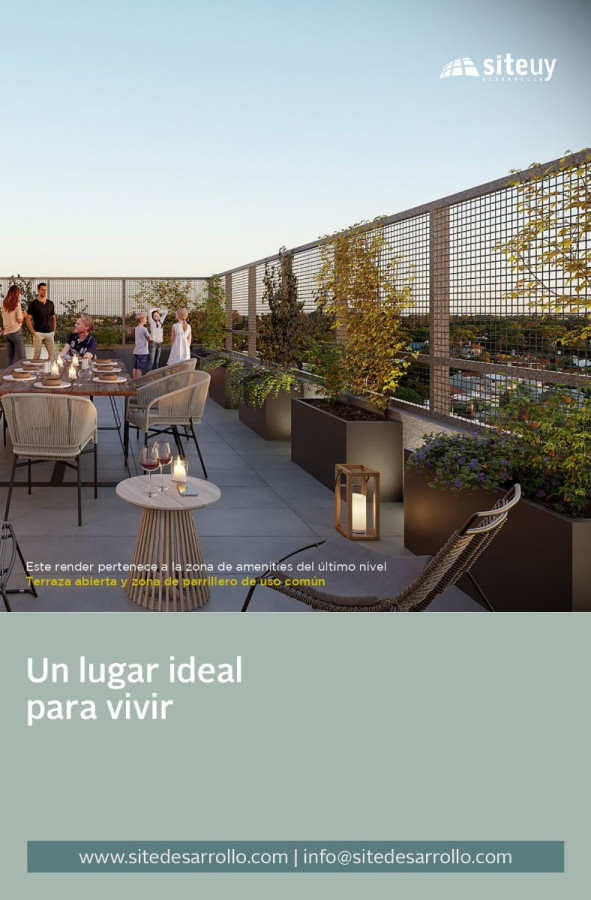 Apartamento ID.17 - Venta Apartamento A Estrenar La Blanqueada 1 Dormitorio Con Terraza Y Amenities
