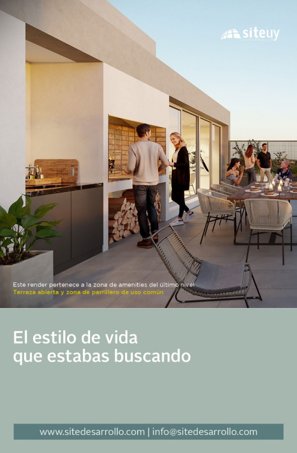 Apartamento ID.17 - Venta Apartamento A Estrenar La Blanqueada 1 Dormitorio Con Terraza Y Amenities