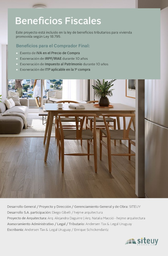 Apartamento ID.17 - Venta Apartamento A Estrenar La Blanqueada 1 Dormitorio Con Terraza Y Amenities