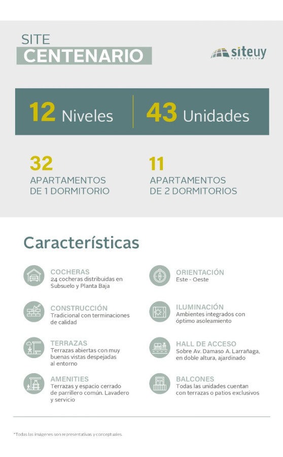 Apartamento ID.17 - Venta Apartamento A Estrenar La Blanqueada 1 Dormitorio Con Terraza Y Amenities