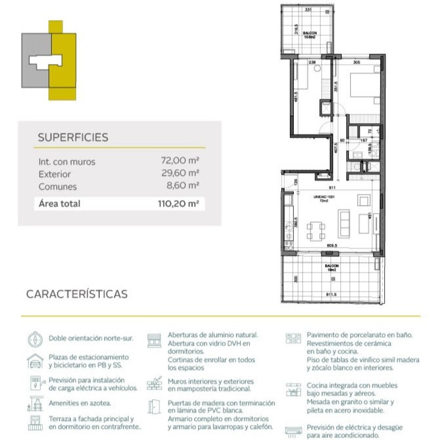 Apartamento ID.220 - Alquiler apartamento penthouse Centro 2 dormitorios a estrenar con opción a arrendar garaje.