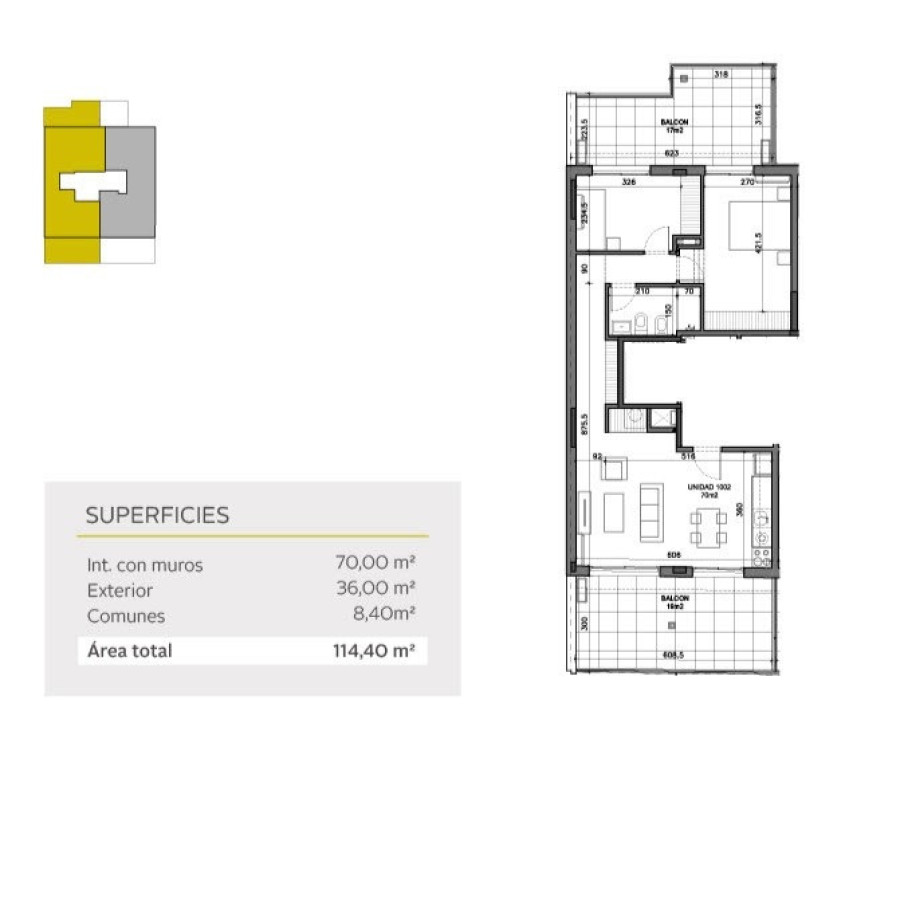 Apartamento ID.169 - Alquiler apartamento penthouse Centro 2 dormitorios a estrenar con opción a arrendar hasta 2 garajes.