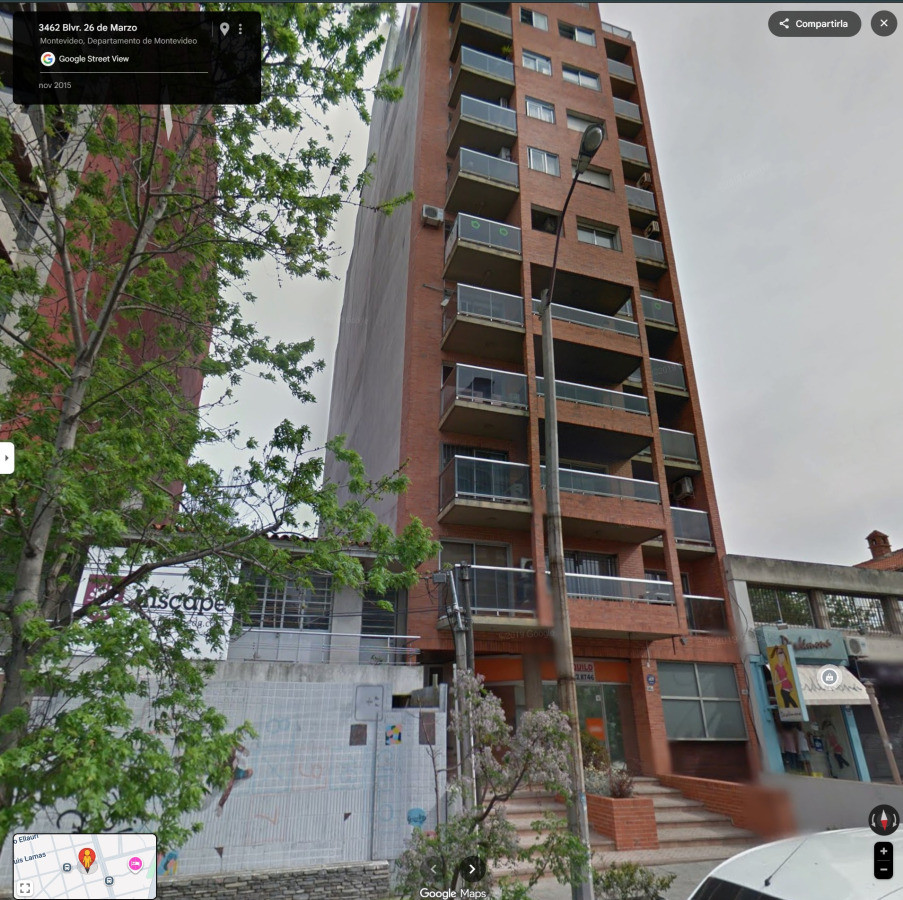 Apartamento ID.105 - Alquiler Monoambiente en Pocitos con Patio Terraza opción garaje.