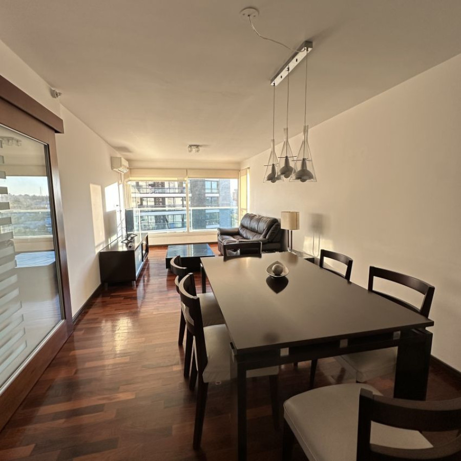 Apartamento ID.73 - Alquiler Exclusivo apartamento amueblado en Buceo 1 dormitorio piso 12 con garaje en edificio Diamantis Plaza.
