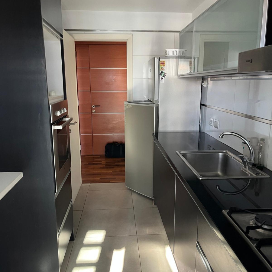 Apartamento ID.73 - Alquiler Exclusivo apartamento amueblado en Buceo 1 dormitorio piso 10 con garaje en edificio Diamantis Plaza.