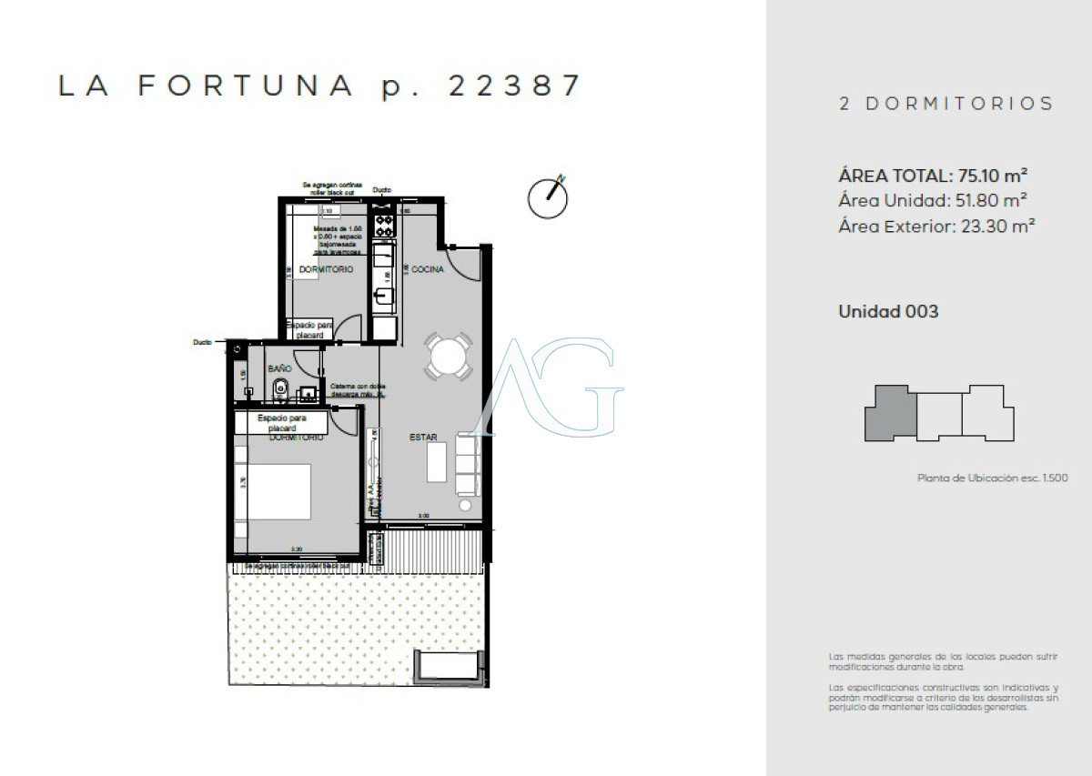 Apartamento ID.393 - Venta de apartamento a estrenar en La Fortuna Maldonado