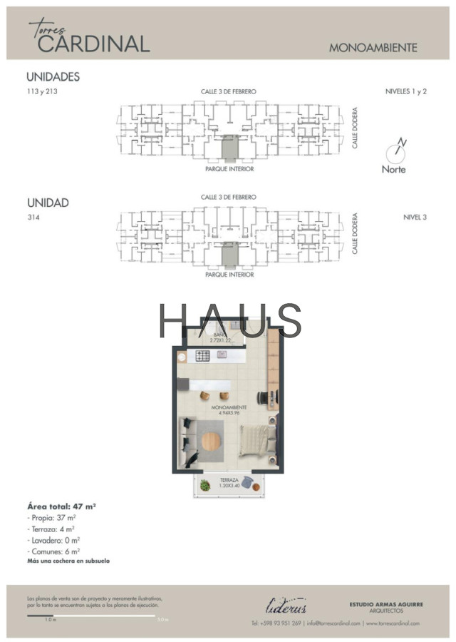 Apartamento ID.737 - Alquiler Monoambiente 