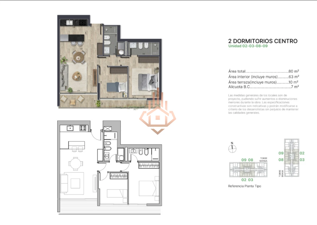 Apartamento en Venta 2 Dormitorios