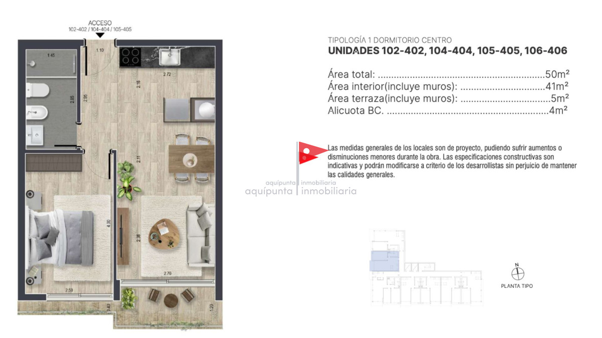 Apartamento ID.145 - Apartamento en Seaside 304 con cochera propria