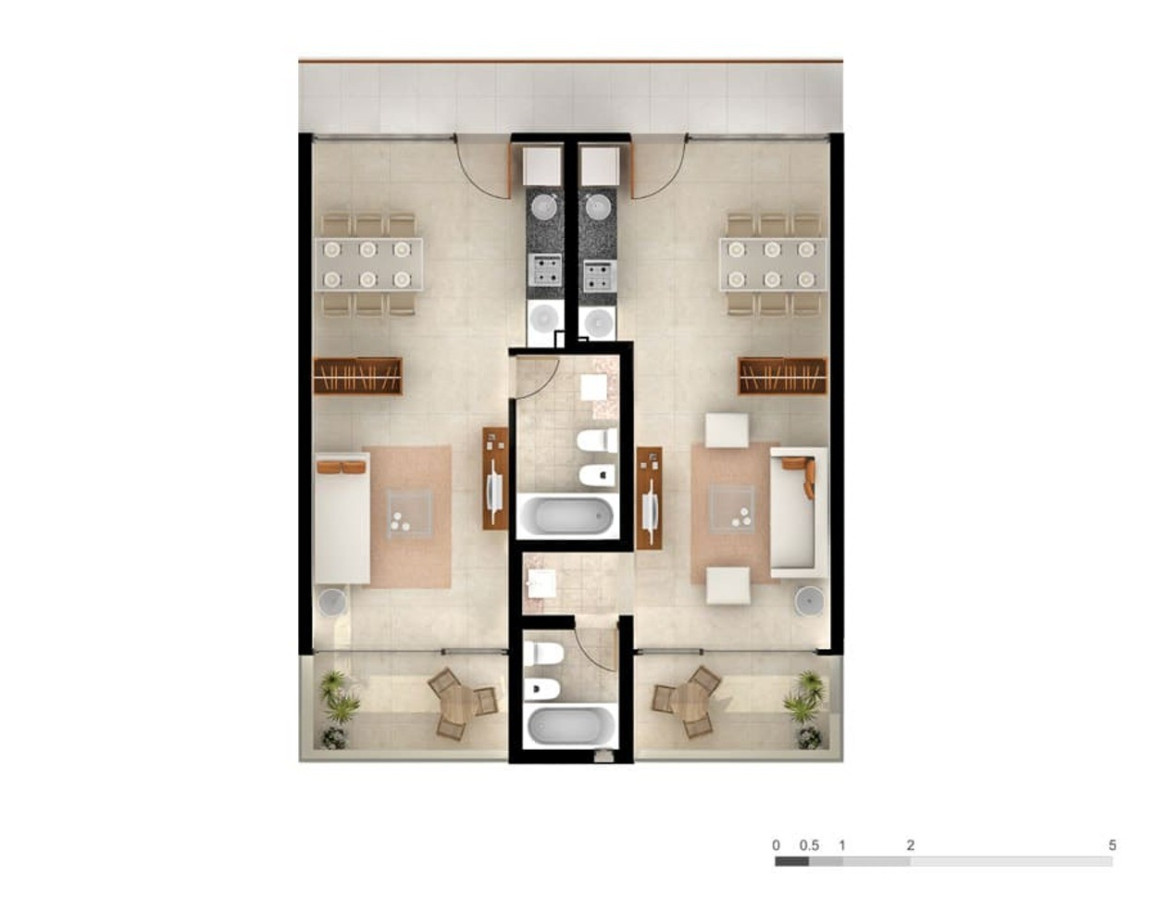 Apartamento ID.216 - Cómodo Monoambiente, Gala Puerto, Punta del Este