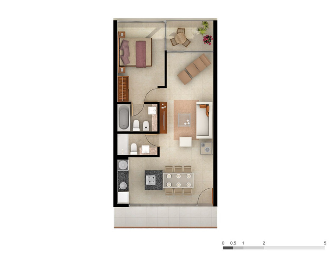 Apartamento ID.218 - Confortable Apto de 1 Dorm, Gala Puerto, Punta del Este