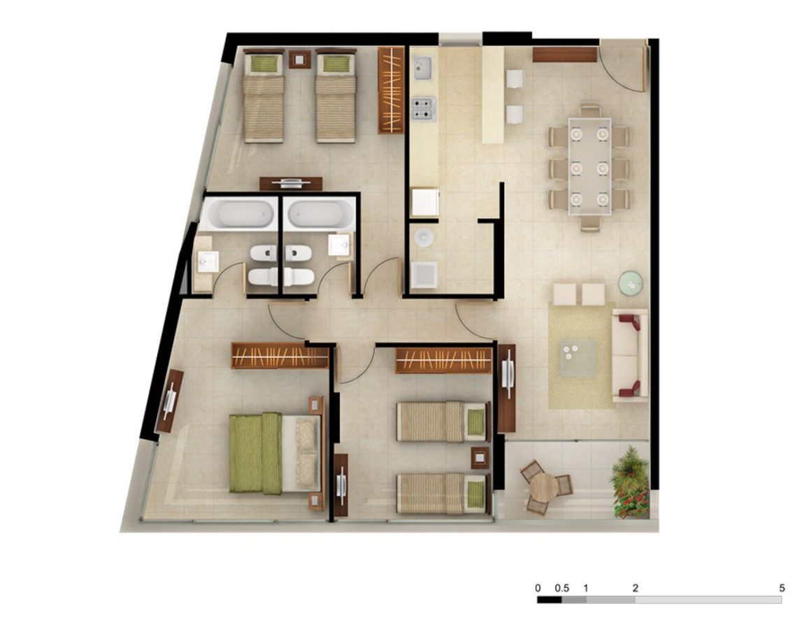 Apartamento ID.222 - A Estrenar de 3 Dorm. Gala Vista