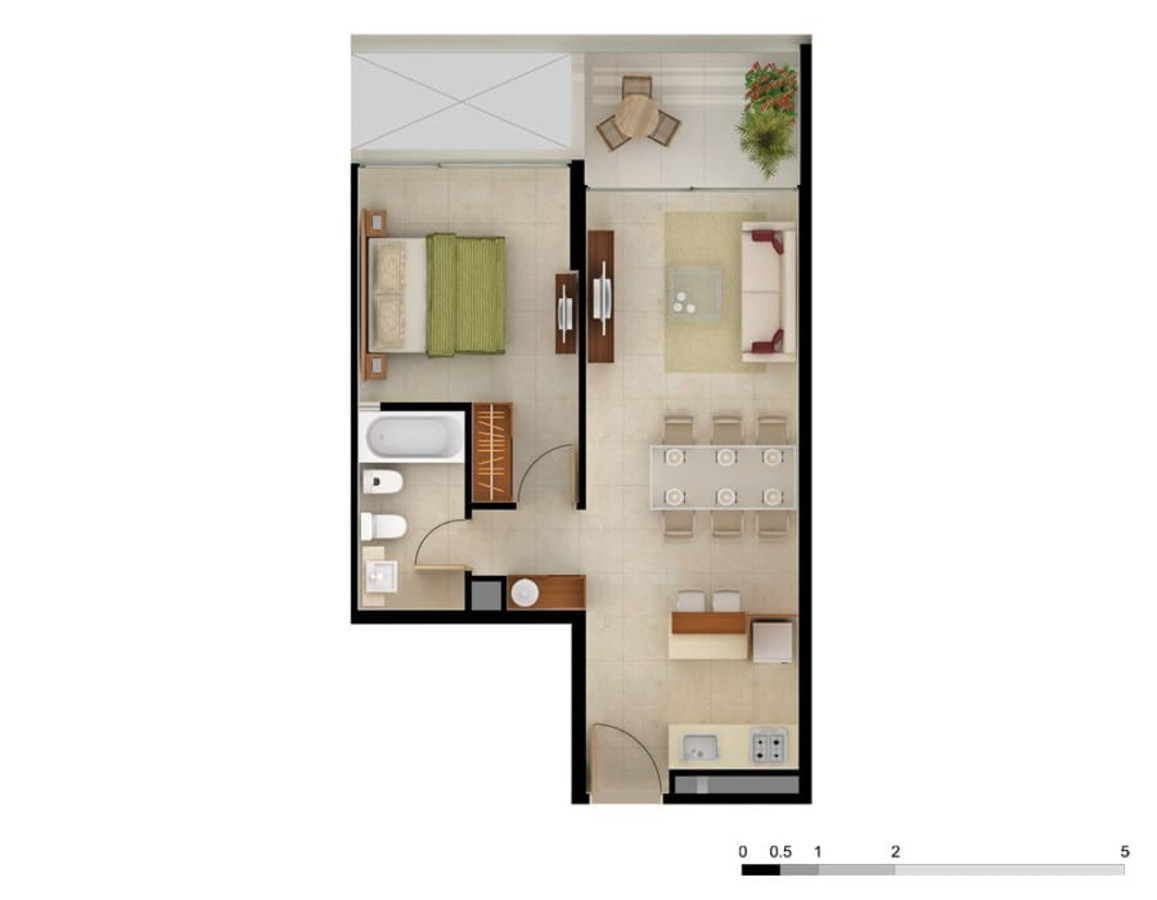 Apartamento ID.226 - Excelente Vista 1 Dormitorio/Gala Vista