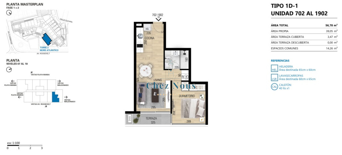 Apartamento ID.1733 - Apartamento de 1 dormitorio en Punta del Este