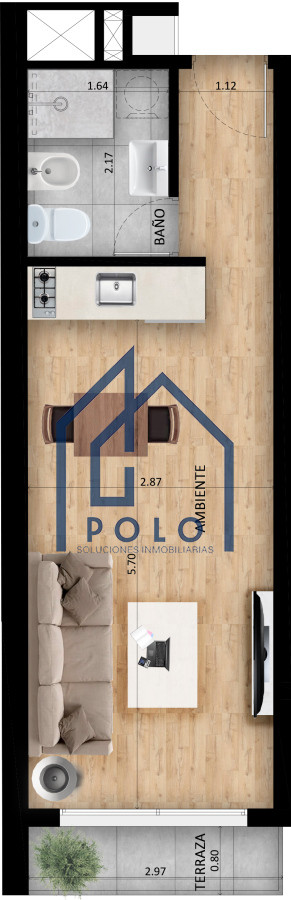 Apartamento ID.11 - Monoambiente Nouveau Soho