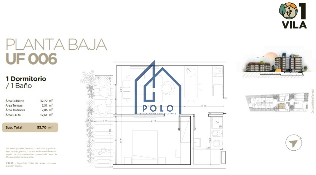 Apartamento ID.60 - Apartamento 1 dormitorio en Parque Batlle