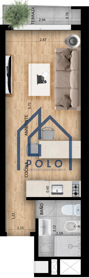 Apartamento ID.12 - Monoambiente Nouveau Soho