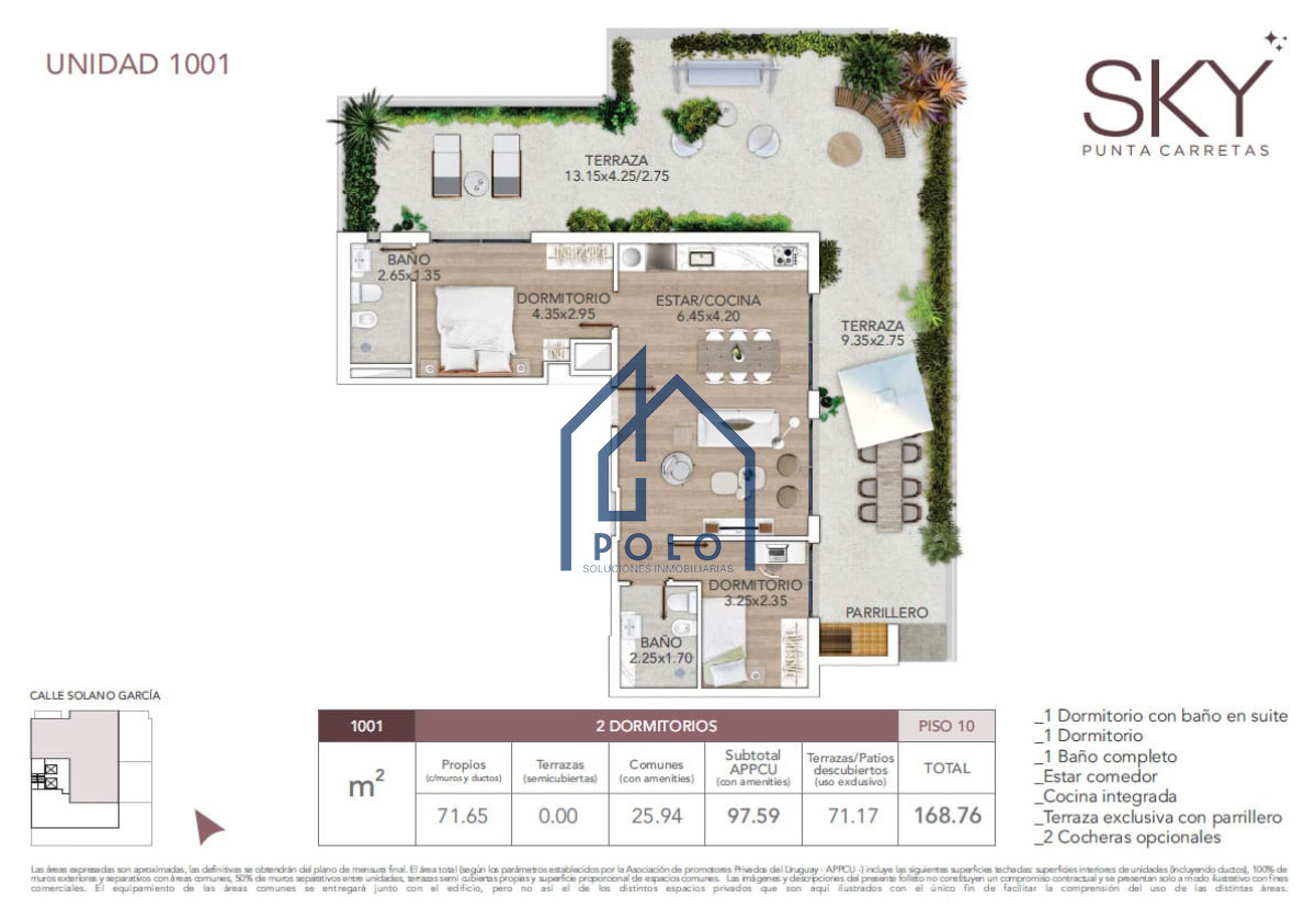 Apartamento ID.2 - Apartamento de 2 dormitorios en Punta Carretas