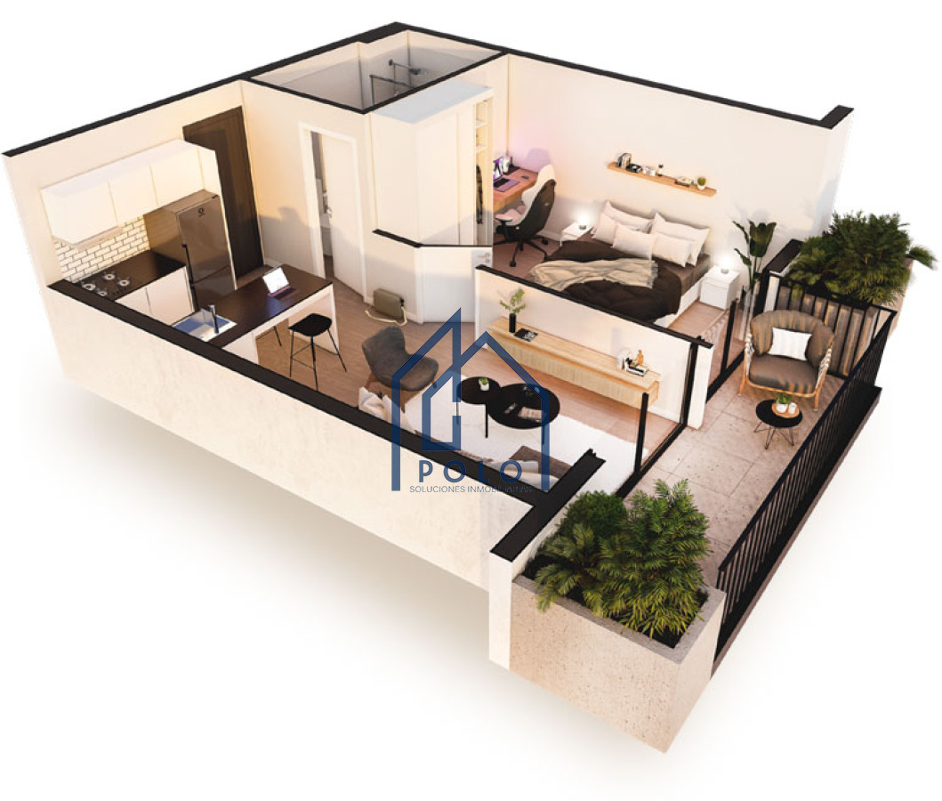 Apartamento ID.61 - Apartamento 1 dormitorio en Parque Batlle