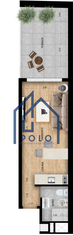 Apartamento ID.14 - Monoambiente Nouveau Soho