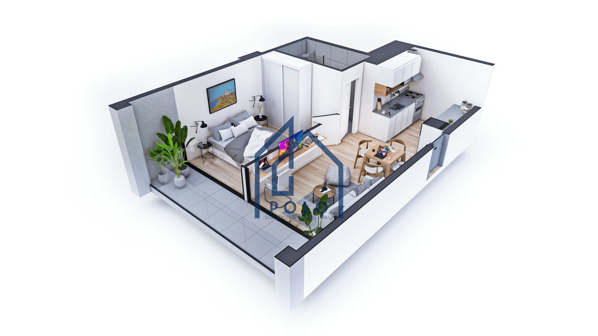 Apartamento ID.41 - Apartamento 1 dormitorio en La blanqueada