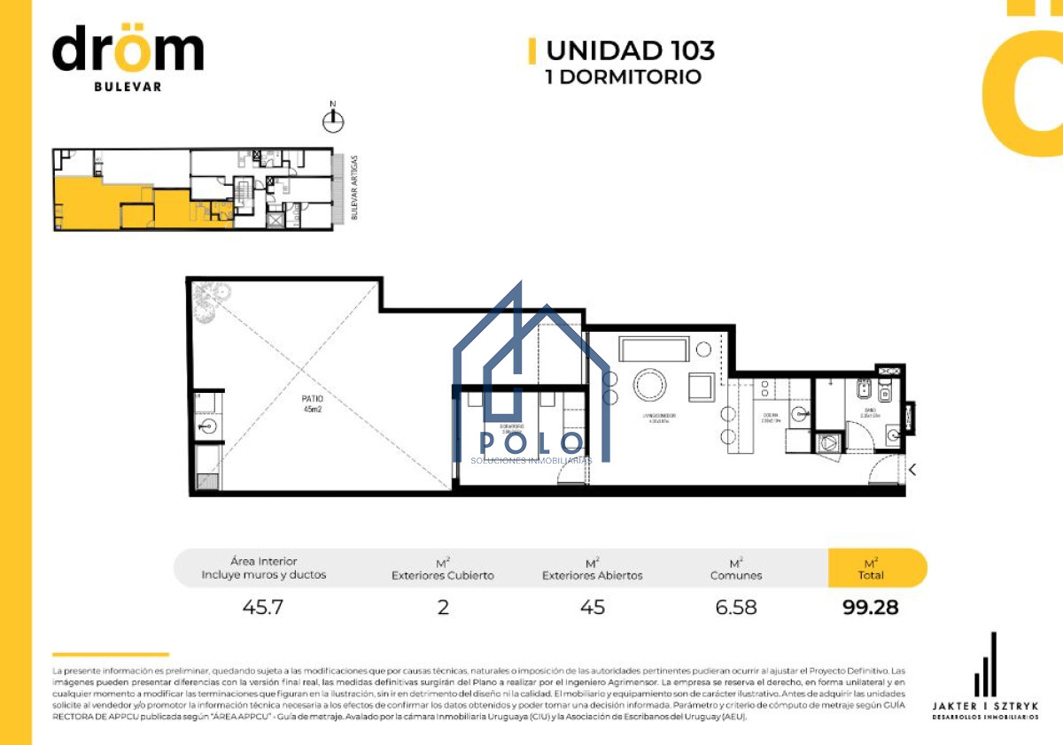 Apartamento ID.66 - Venta Apartamento 1 dormitorio con amplia terraza, Tres Cruces