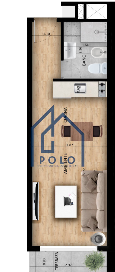 Apartamento ID.10 - Monoambiente Nouveau Soho