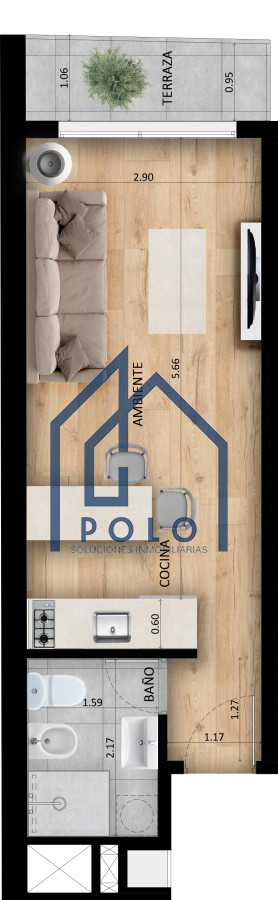 Apartamento ID.13 - Monoambiente Nouveau Soho