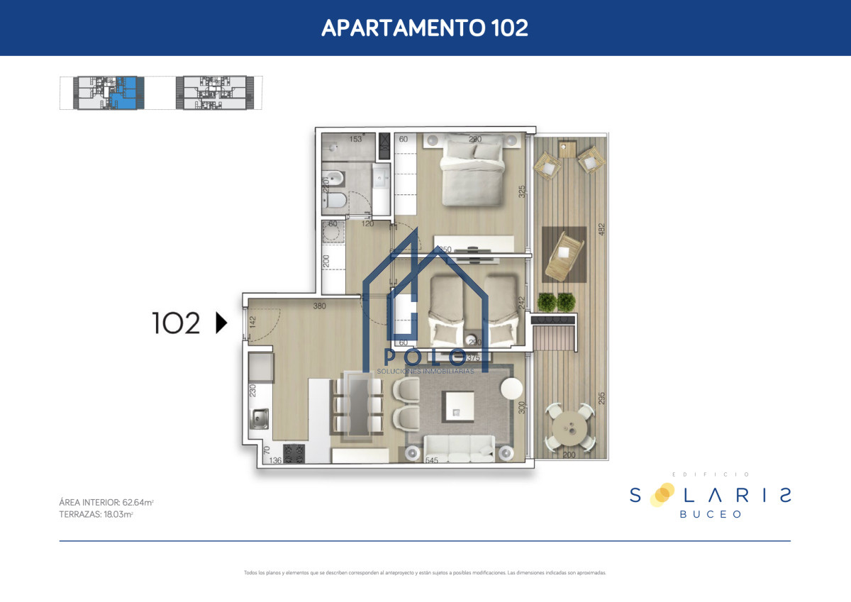 Apartamento ID.54 - Apartamento 2 dormitorios, Buceo