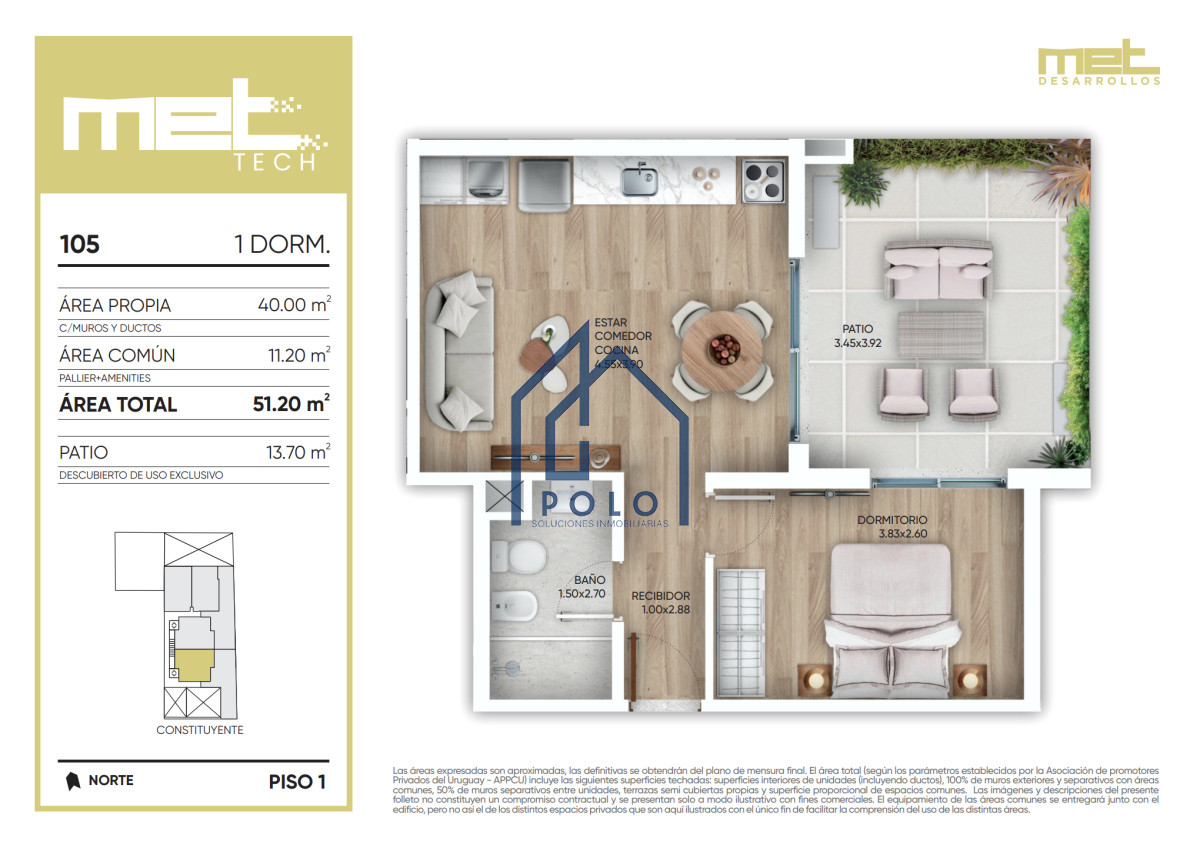 Apartamento ID.7 - Apartamento 1 dormitorio, Cordón