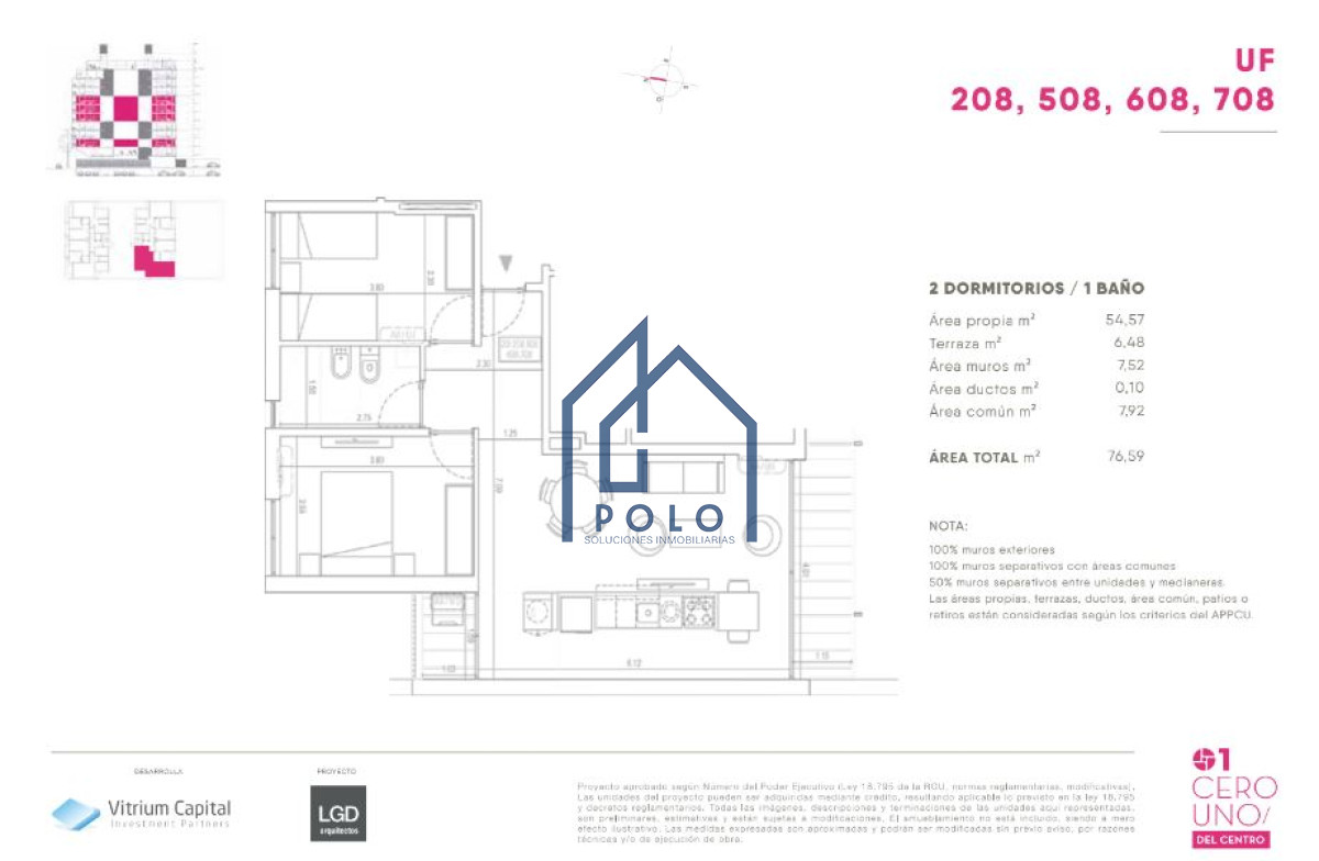 Apartamento ID.71 - Venta Apartamento 2 dormitorios en el Centro