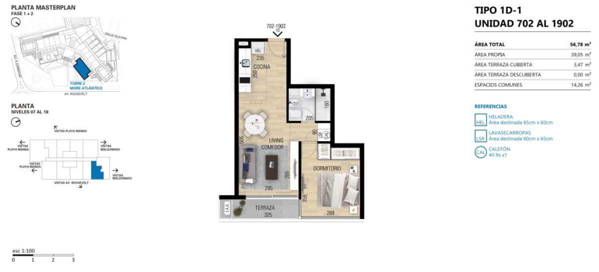 Venta Apartamento More Atlantico de 1 dormitorio en Punta del Este