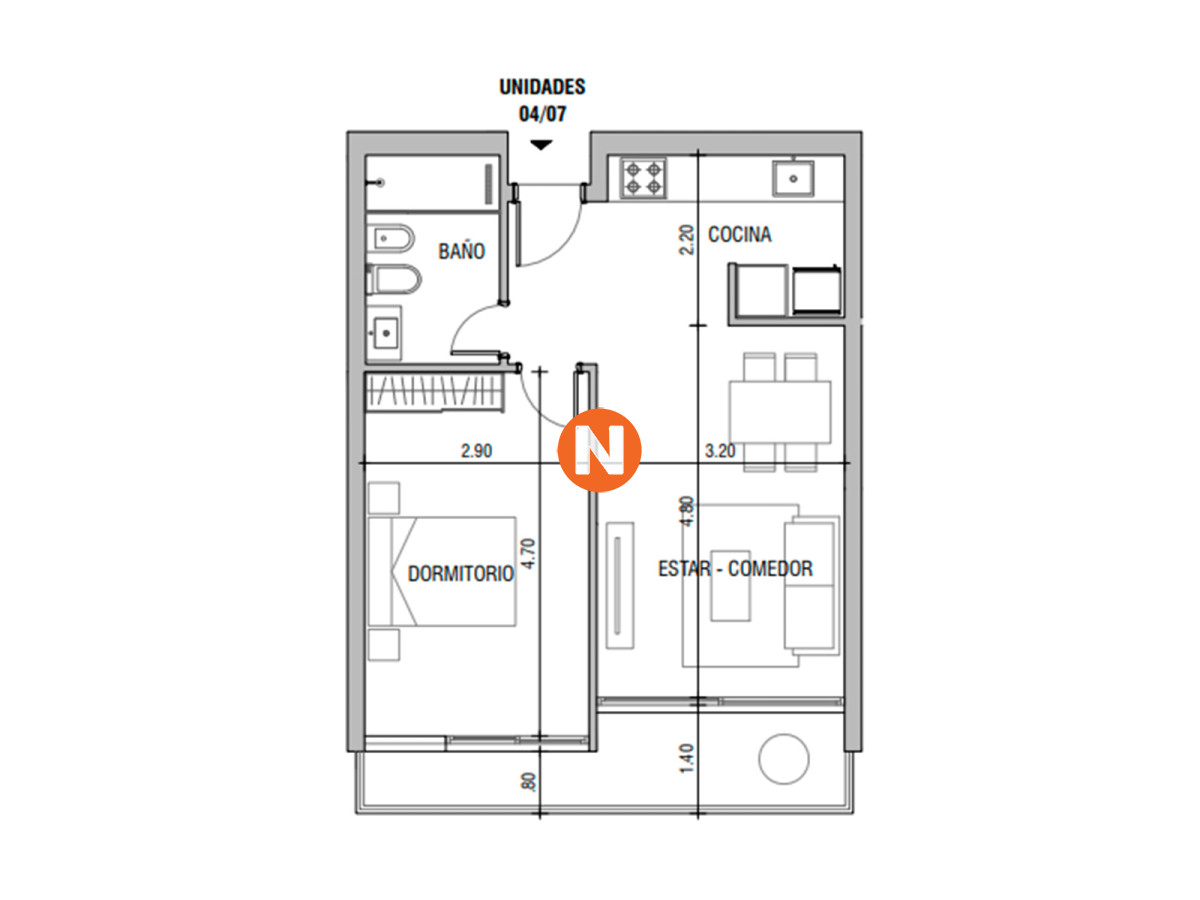 Apartamento Ref.225130 - Torres del Este excelente orientación y vistas en piso 10 