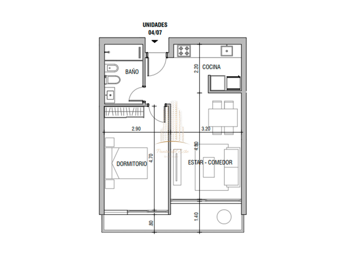 Apartamento ID.1087 - Torres del Este excelente orientación y vistas en piso 10 