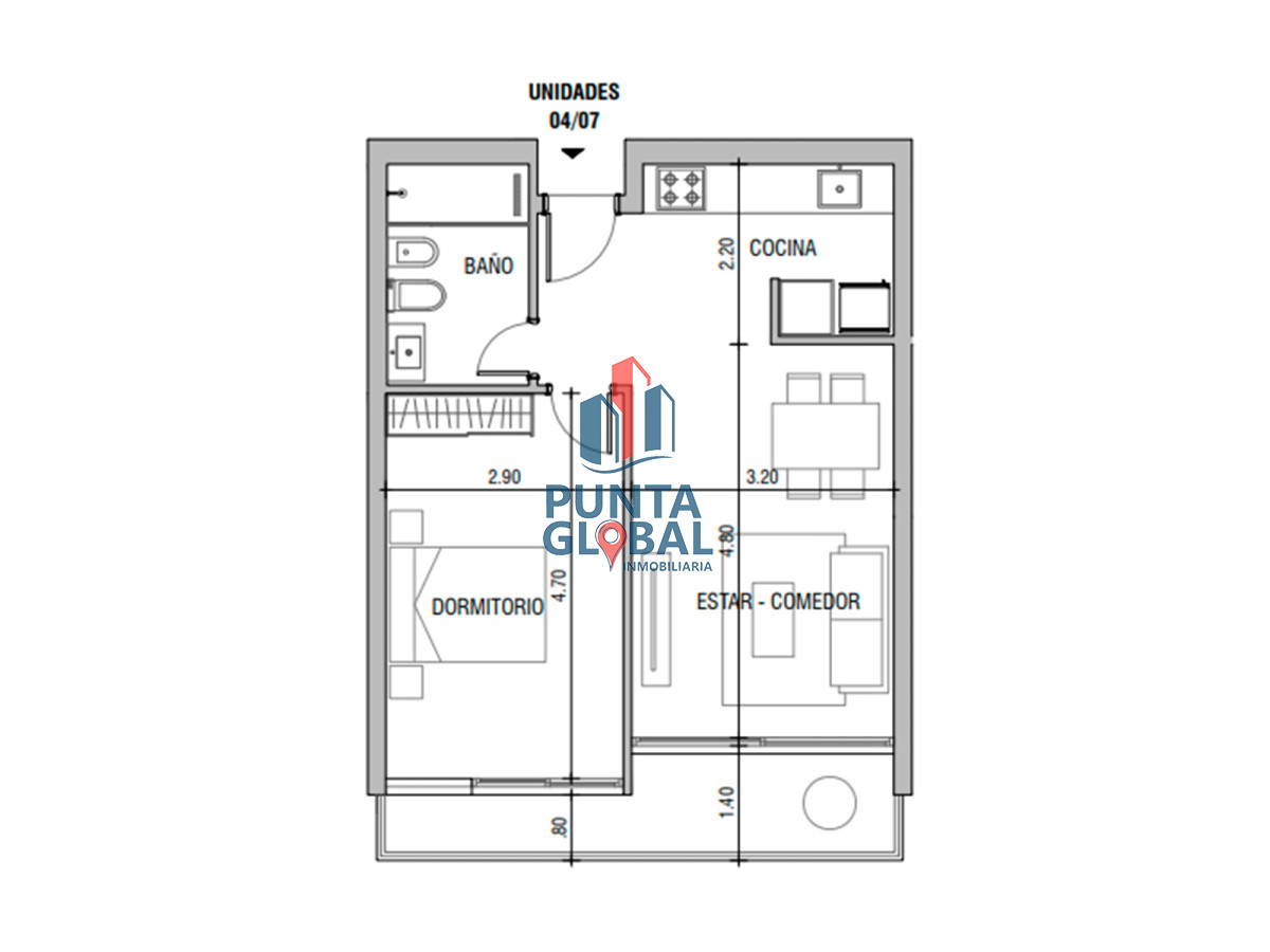 Apartamento ID.306 - Torres del Este excelente orientación y vistas en piso 10 