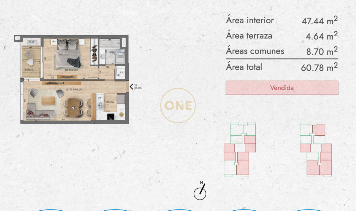 Apartamento ID.2059 - Apartamento de 1 Dormitorio piso 7 Frente Oportunidad
