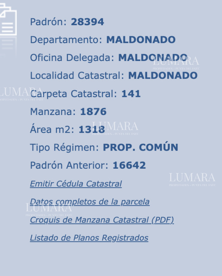 Terreno ID.2905 - Terreno 1318 m2 Apto PB+4 FOT 250 ANV