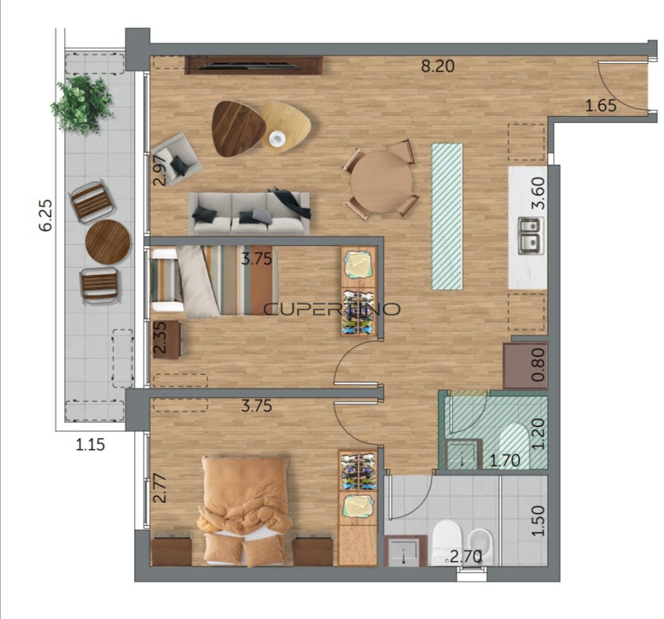 Apartamento ID.664 - Inversión Rambla Carrasco 2 dormitorios 2 baños - Campiglia