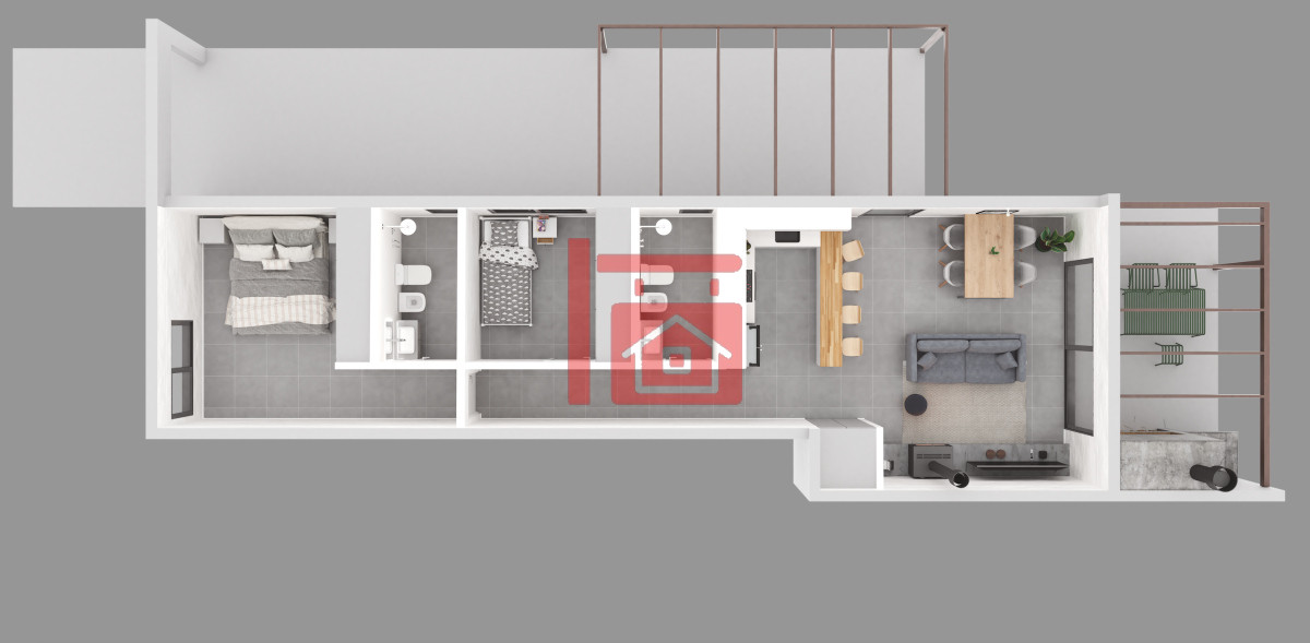 Casa ID.110 - Casa 2 dormitorios Tradicional a estrenar Pinares 