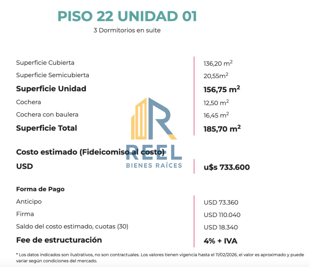 Apartamento ID.304 - Apartamento de Lujo Parada 30 Brava Fideicomiso al Costo